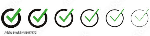 ICÔNE VALIDATION VERT ET NOIR