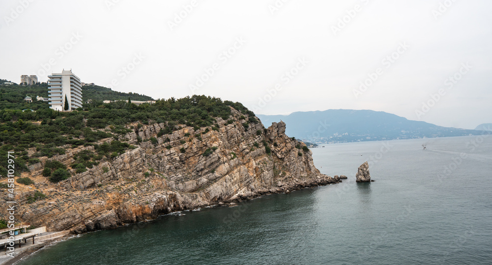 Crimea, Yalta. View of Cape Limen-Burun and Sail Rock