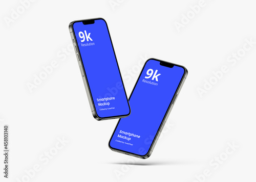 Smartphone Mockup | Fully Editable File, Replaceable Screen, Separated Shadow and Background	
