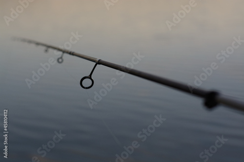 fishing on the lake. Fishing rod