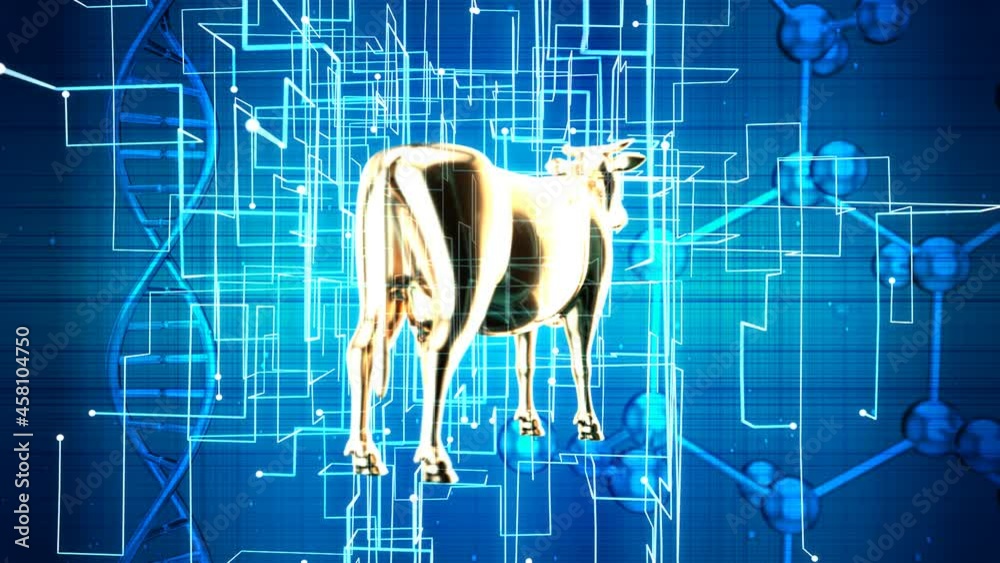 Abstract animation of an agriculture concept on the grid