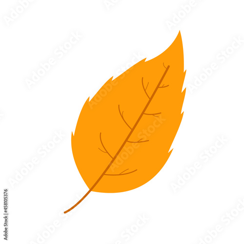 Flat leaf icon silhouette. Filled leaf glyph
