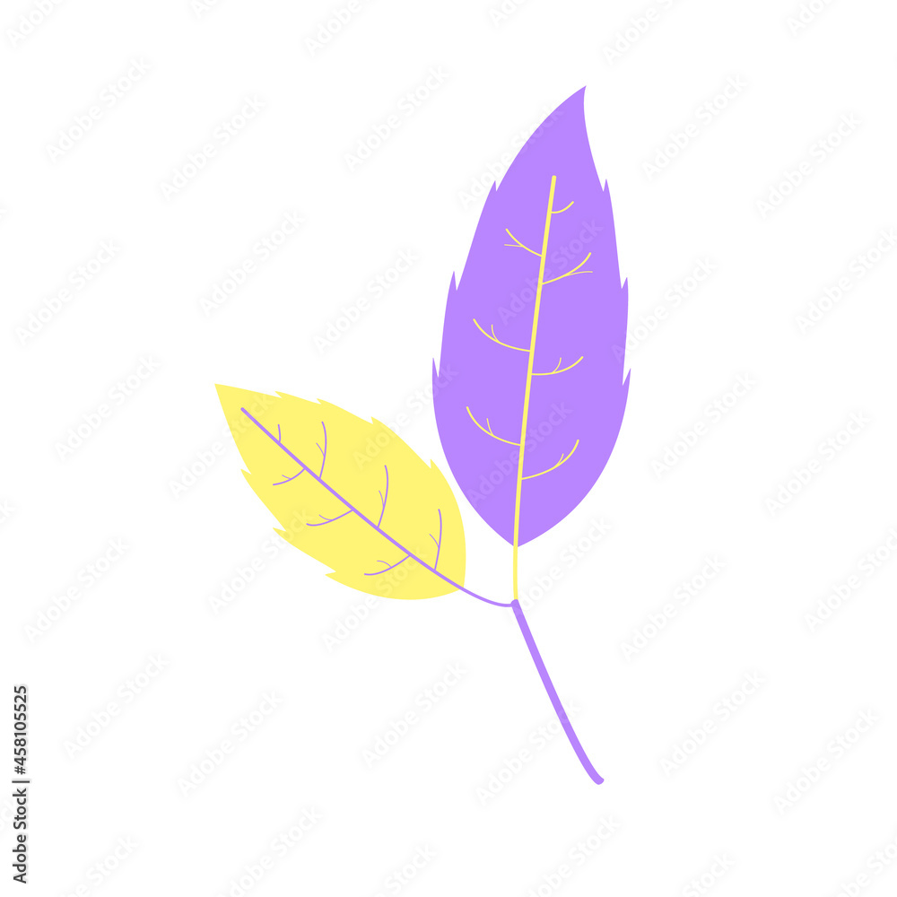 Flat leaf branch icon silhouette. Filled leaf glyph Flat leaf branch icon silhouette. Filled leaf glyph
