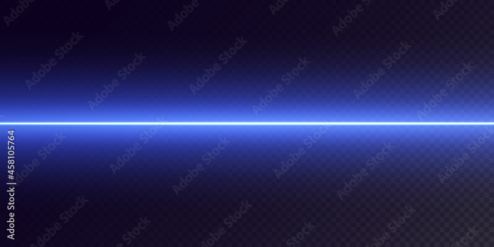 Collection Of Horizontal Light Dividers Blue Flares. Horizontal Dynamic Light  Blue Lines. Neon Laser On A Checkered Dark Background. Collection Effect Light  Blue Line Png. Stock Vector | Adobe Stock