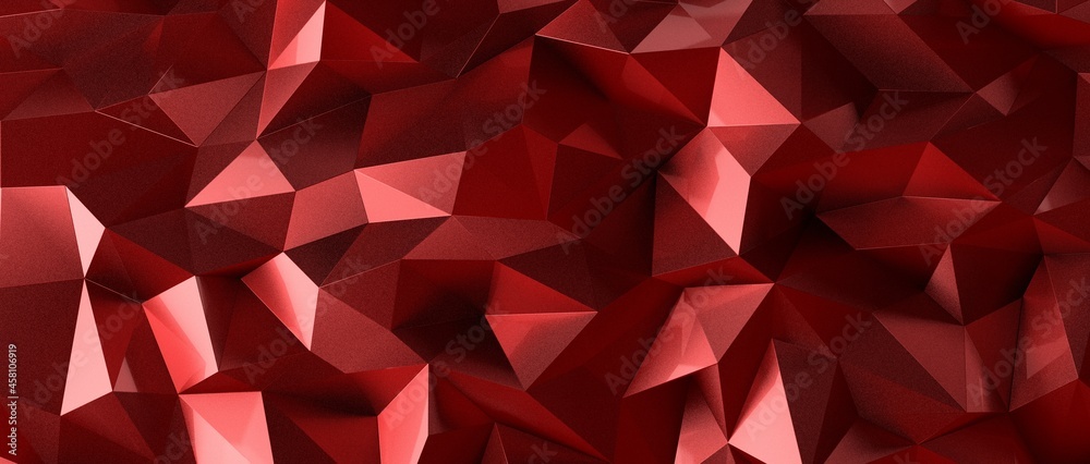 Abstract polygonal red background 3d Abstract polygonal red background 3d