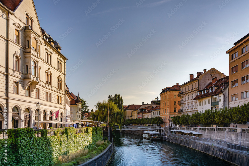 The riven in the old town of Ljubljana, Slovenia
