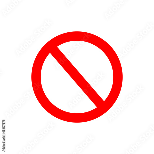 Free Download Red no entry sign, isolated on white background - GFXLoad