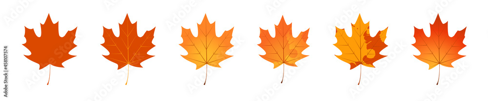 Withered autumn motley leaves. Fallen leaves with variegated texture Withered autumn motley leaves. Fallen leaves with variegated texture
