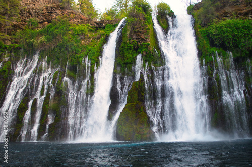 Burney Falls is a waterfall on Burney Creek  within McArthur-Burney Falls Memorial State Park  in Shasta County  California