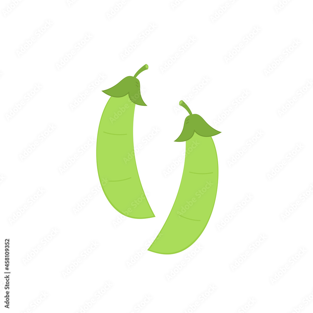 Green peas vector on white background. Green peas vector on white background.