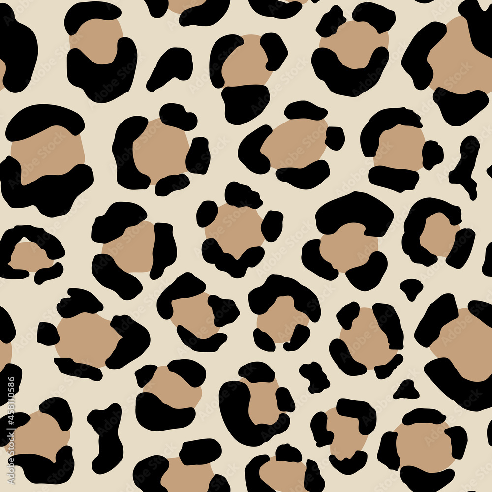 Seamless animal pattern with leopard dots. Creative wild texture for fabric, wrapping. Vector illustration Seamless animal pattern with leopard dots. Creative wild texture for fabric, wrapping. Vector illustration