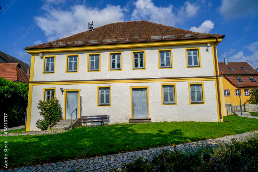 Berching, Bacham is a Bavarian town in the Neumarkt district in the Upper Palatinate. Photographed in autumn in the Franconian Alb on the Main Danube Canal and with the Sulz river