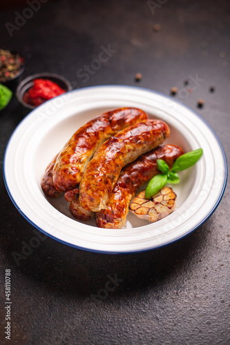 sausages seitan vegetable protein vegan meatless soy vegetarian wheat classic taste or snack on the table healthy meal snack top view copy space for text food background 