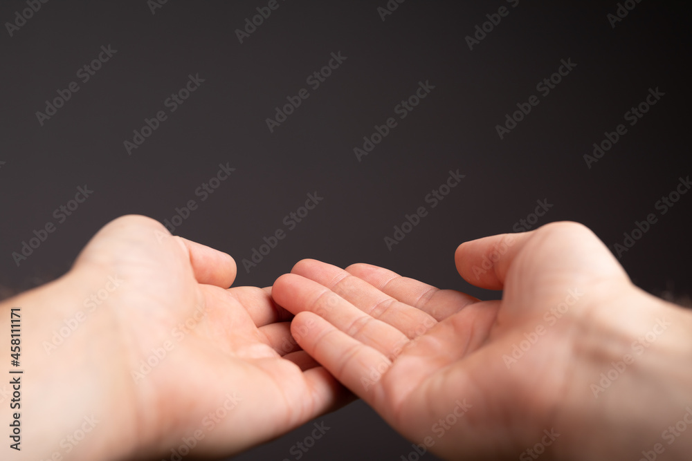 open hand presentation empty with body open hand presentation empty with body