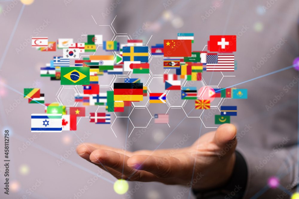 international counties flags - 3D realistic. international counties flags - 3D realistic.