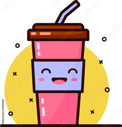 cute cup of ice coffee