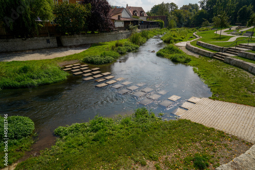 Berching, Bacham is a Bavarian town in the Neumarkt district in the Upper Palatinate. Photographed in autumn in the Franconian Alb on the Main Danube Canal and with the Sulz river