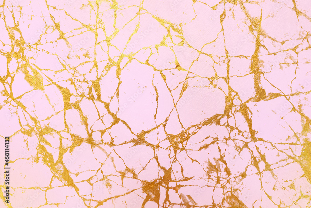 Luxury background with marble motif. Many golden veins pattern. 