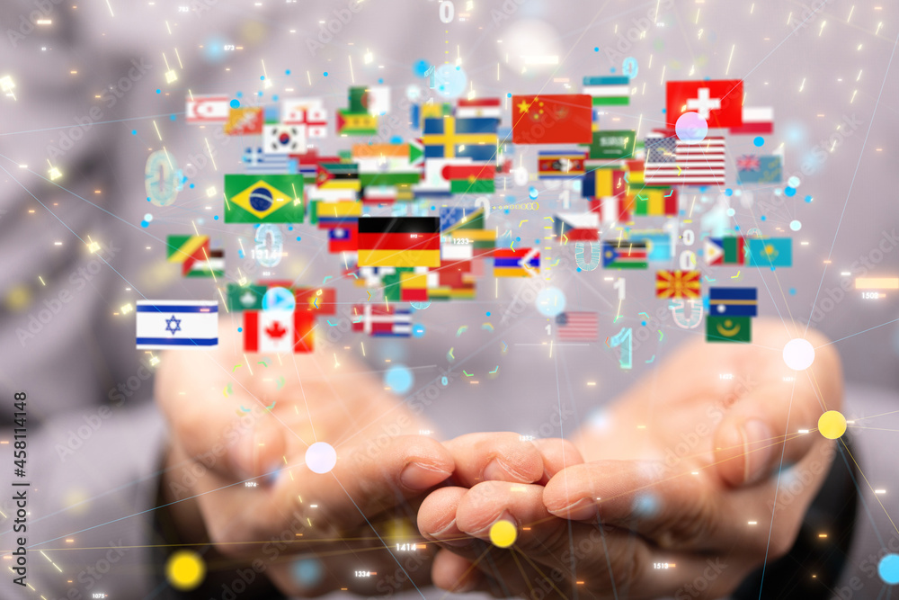 international counties flags - 3D realistic. international counties flags - 3D realistic.