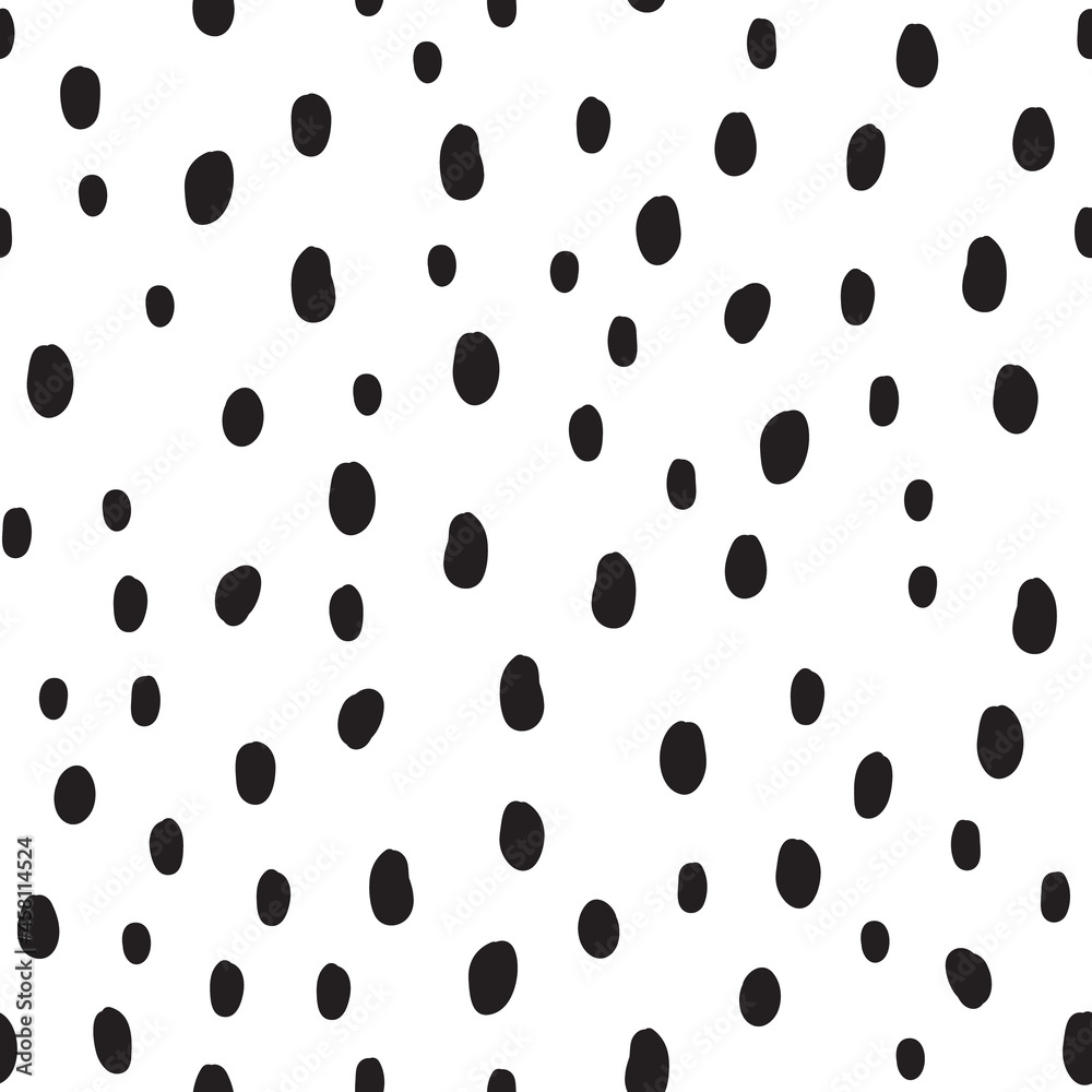 Hand drawn polka dot seamless pattern. Vector texture circle doodles. Hand drawn polka dot seamless pattern. Vector texture circle doodles.