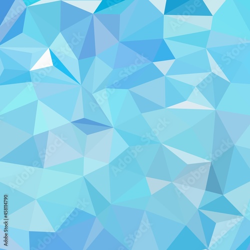 Abstract low poly background of triangles in blue colors. eps 10