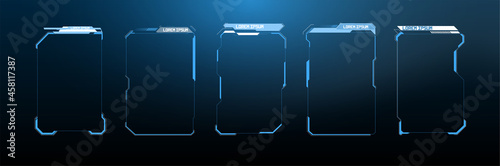 Digital callouts titles. Set of templates, modern banners of lower third for presentation. HUD, UI, GUI futuristic frame user interface screen elements set. Set with call outs communication. 