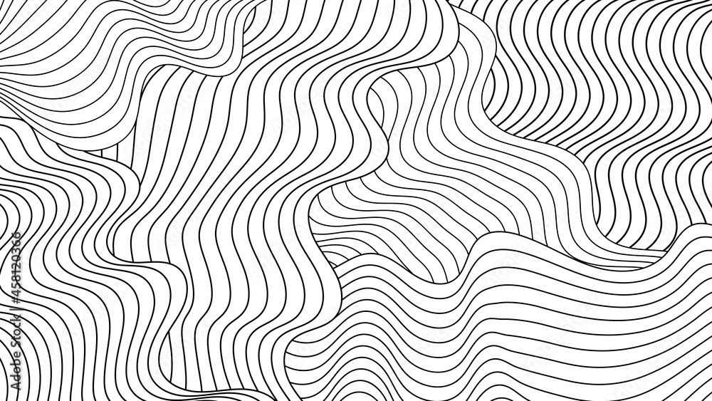 Abstract background of lines. Digital technology cyber backgroun. Vector illustration.