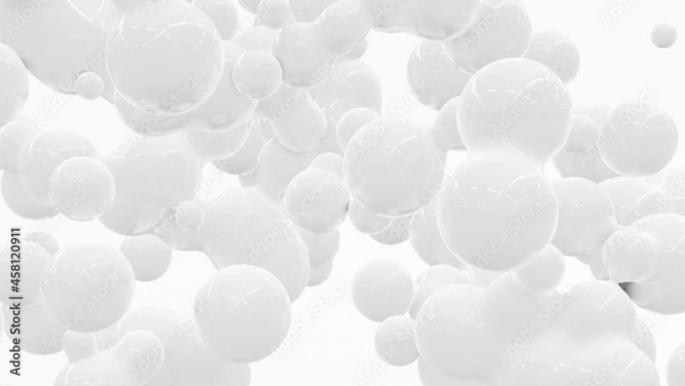 abstrakte 3D Animation mit Kugeln als Hintergrund - Schleife oder Loop - Bildschirmschoner