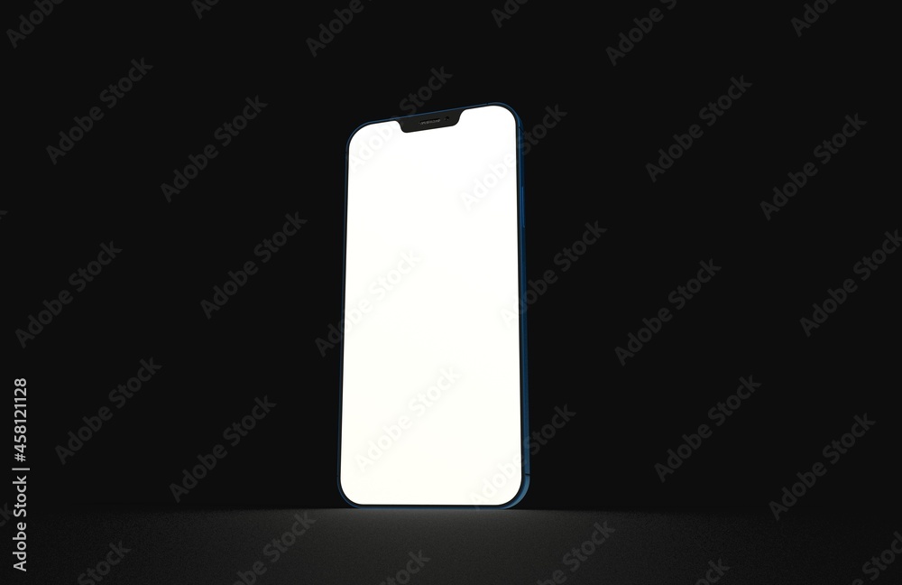 Realistic isometric black frameless smartphone mockup perspective 3d black Realistic isometric black frameless smartphone mockup perspective 3d black