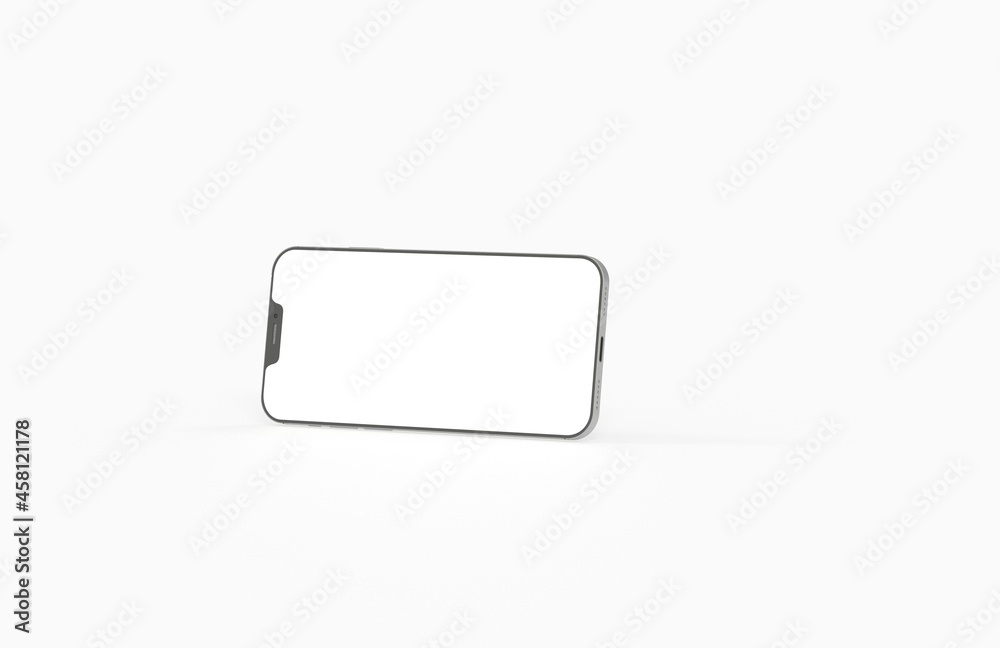 Smartphone frameless blank screen mockup template 3d Smartphone frameless blank screen mockup template 3d