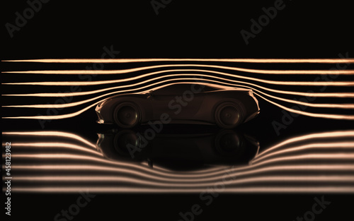 Aerodynamic Wind Tunnel Sports Car Concept