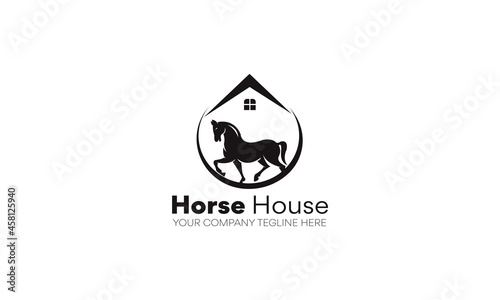 Modern Horse House Logo Design