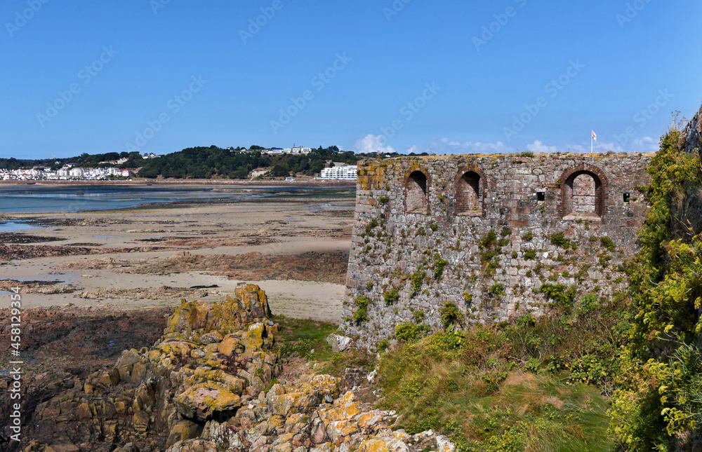 Elizabeth Castle- outer walls on a sunny day - Jersey