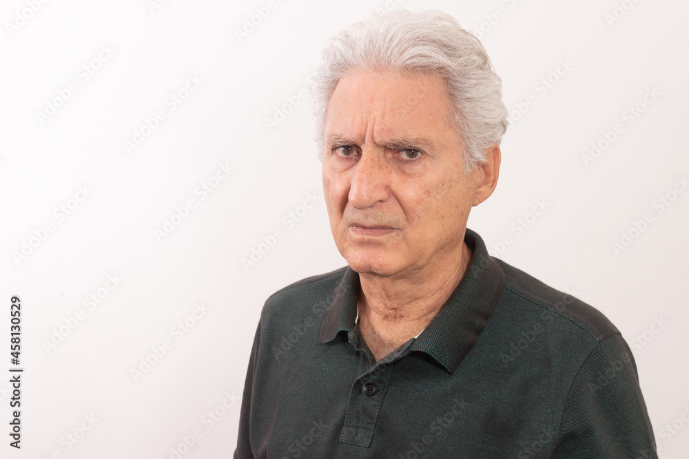 Caucasian male portrait with white background. Caucasian male portrait with white background.