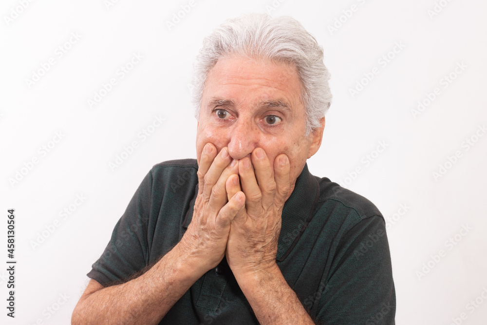 Caucasian male portrait with white background. Caucasian male portrait with white background.