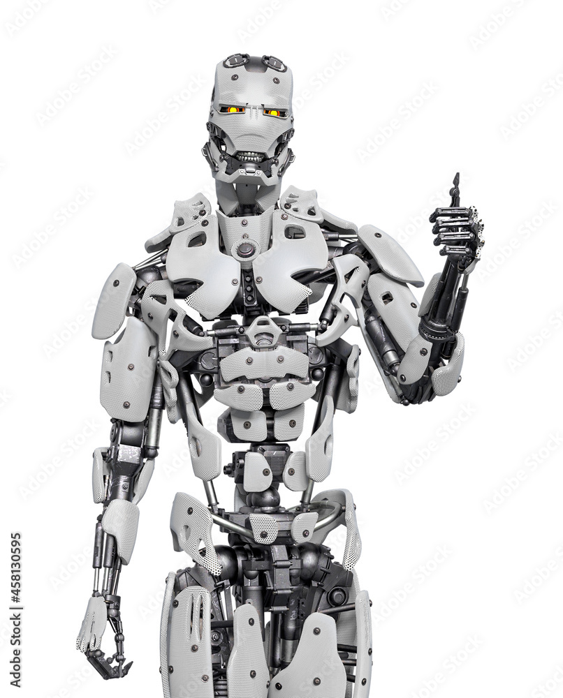 cyborg is positive with the thumbs up cyborg is positive with the thumbs up