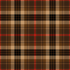 Deken met foto Bruin patronen Brown, black and red tartan plaid. Scottish pattern fabric swatch close-up.   © mushan
