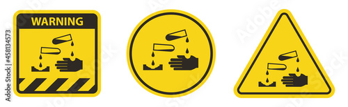 Hazardous substances signs icon flammable skull radioactive hazard corrosive