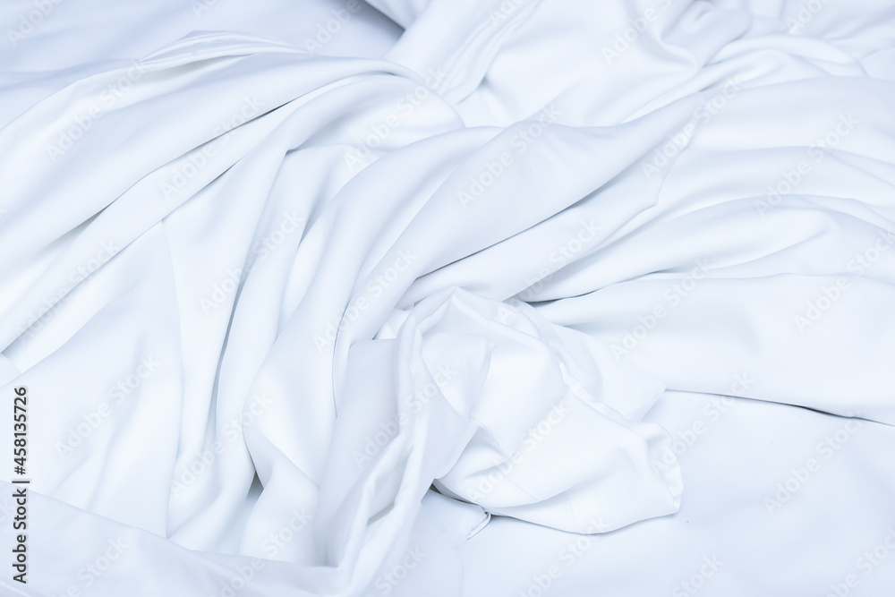 Folded white bed linen background, sleeping and relaxing concept