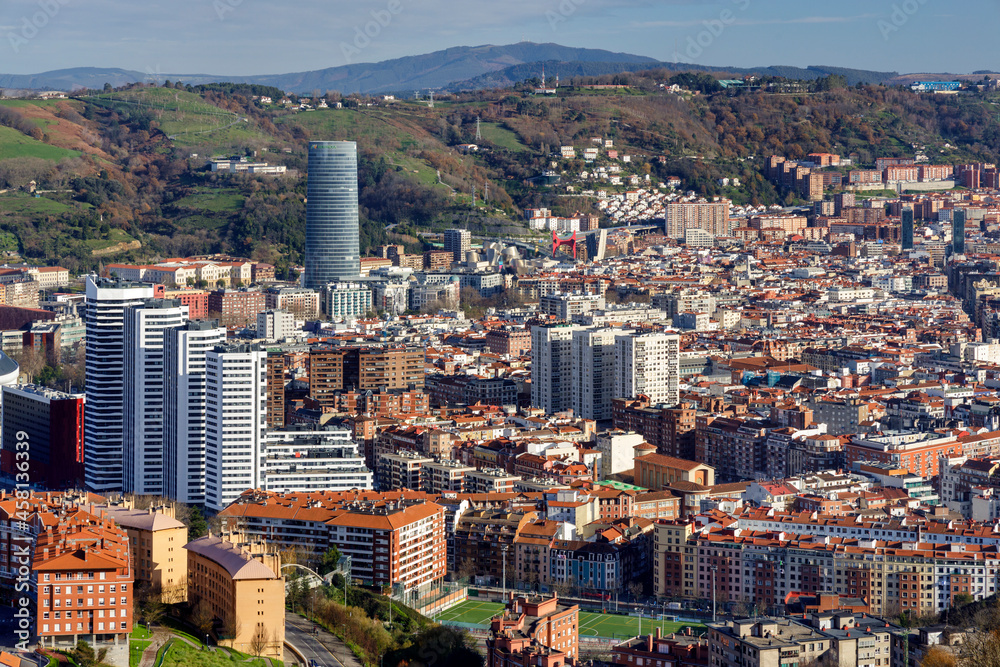 Obraz premium Bilbao, capital of Biscay, Basque Country, Spain,