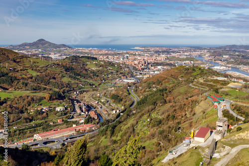 Views from Kobetamendi, Bilbao, Basque Country, Spain. photo