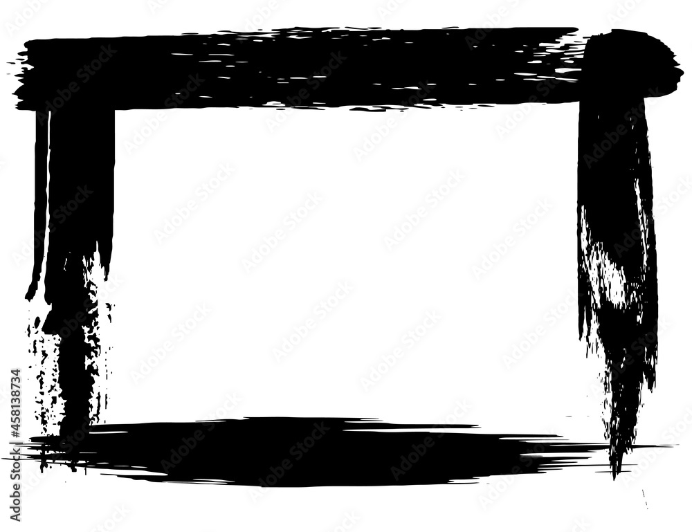 Grunge style frames black on white background Grunge style frames black on white background
