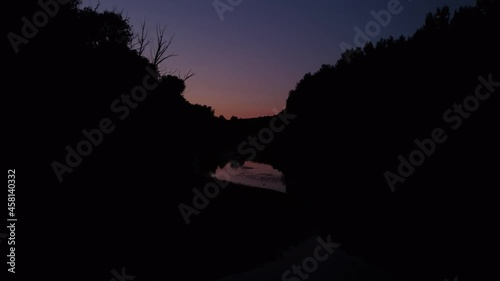 aerial shot with dji mini 2 over Koviljski Rit, Vojvodina, Serbia, wetlands area sunrise photo