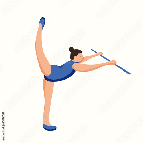 Gymnast. Vector illustration in flat style