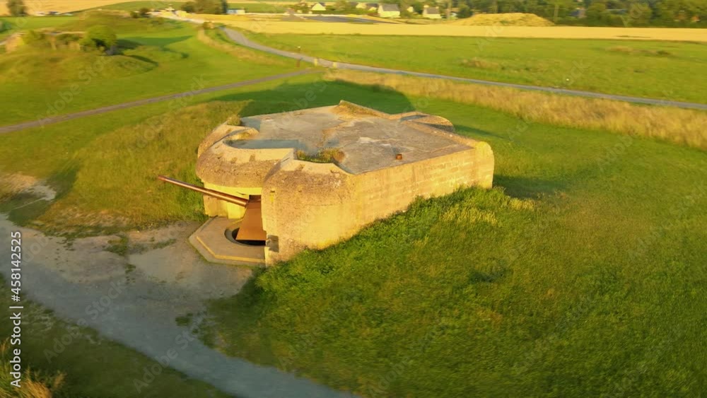 Bunker - Batterie de Longues-sur-Mer entre Omaha et Gold beach - Débarquement de Normandie - France