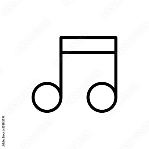 music note icon vector design, editable stroke line icon