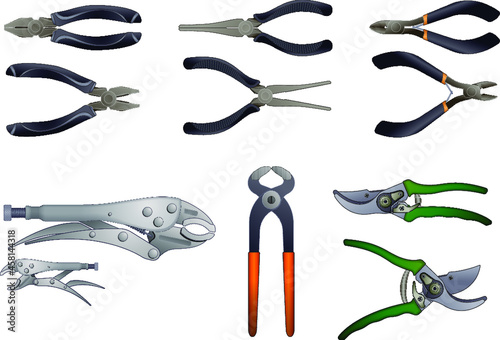Work tool value pack -  shaded - collection of various hand tools - designed for easy editing, minimal anchor points and intuitive grouping.