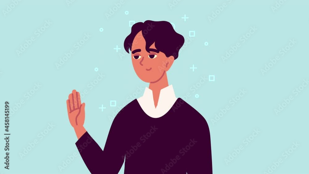 young man standing character animation young man standing character animation