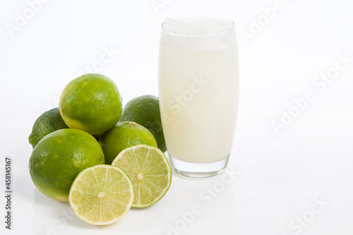 Tasty and Refreshing Lemonade; photo on white background