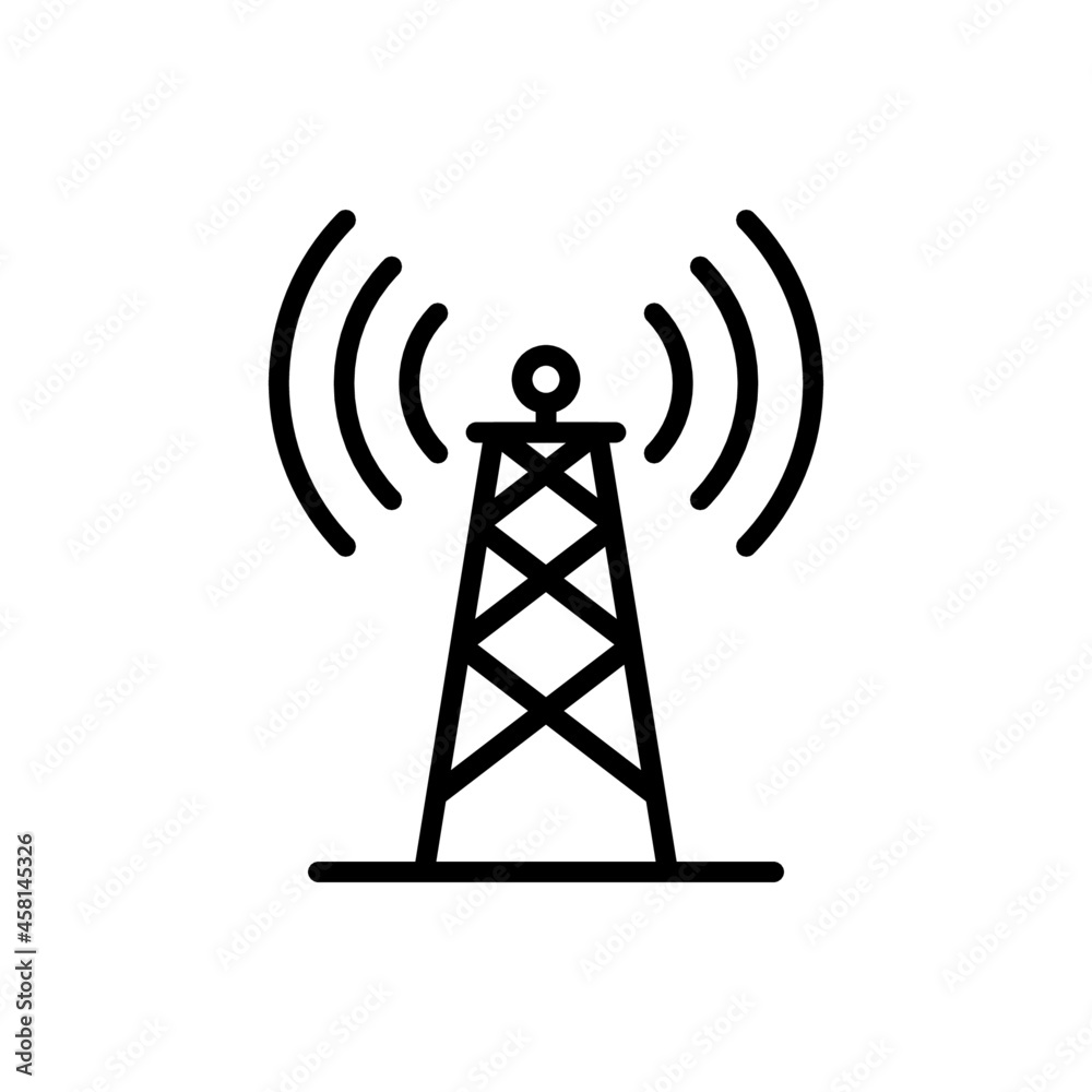 base transceiver station icon vector design, editable stroke line icon base transceiver station icon vector design, editable stroke line icon